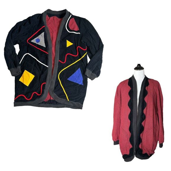 Sally von Werlhof Jackets & Blazers - Sally Von Werlhof Reversible Jacket Unisex Adult One Size Artsy Funky BOHO Wacky